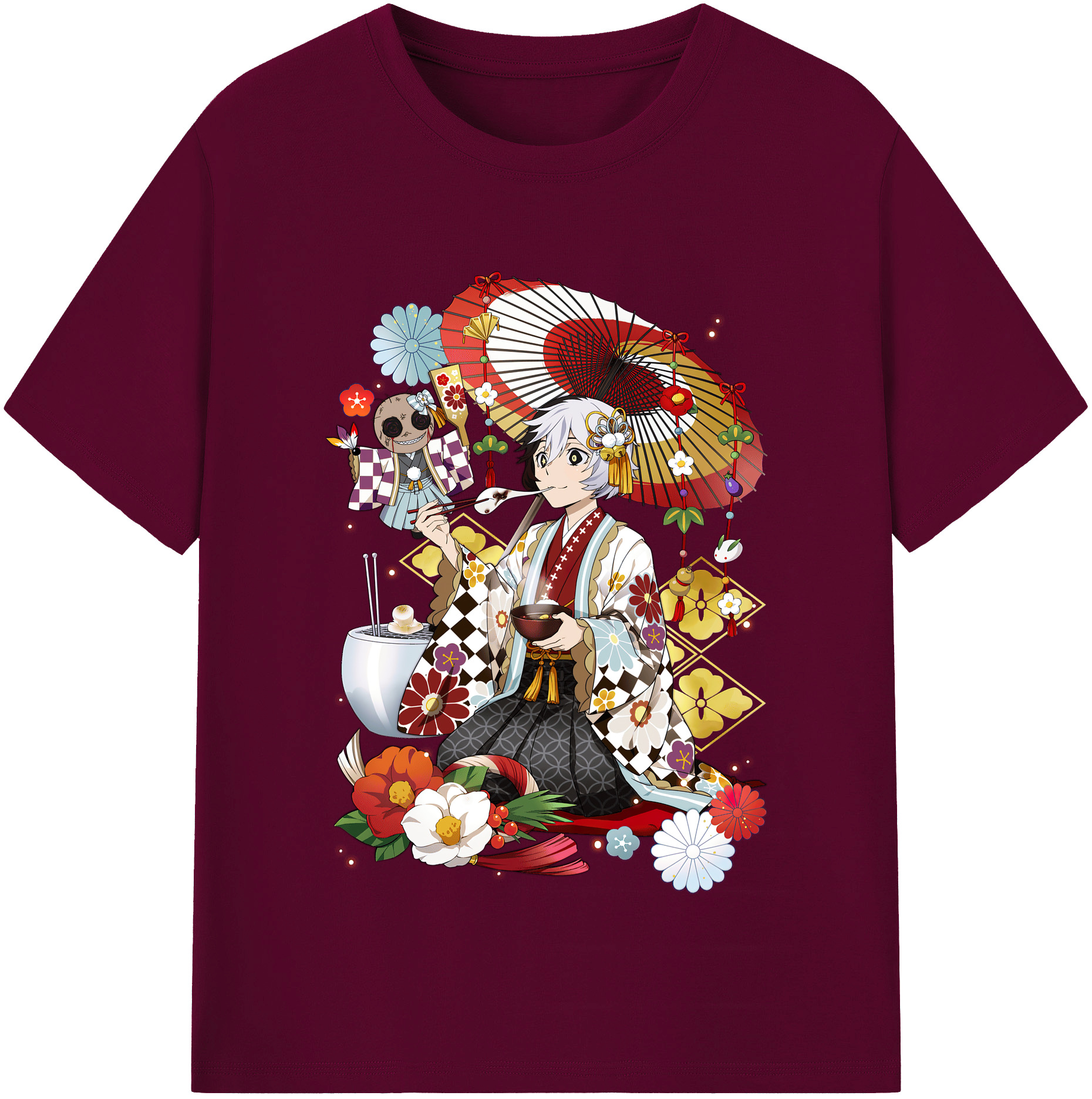 （画像用） 文豪ストレイドッグス Bungo Stray Dogs レディースカジュアルプリントTシャツ（綿100％）